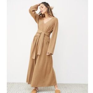 Jenni Kayne Everyday Kate Sweater Dress Dark Camel Size XL